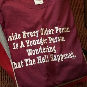 Maroon Graphic Crewneck Sweatshirt with White Text